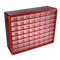 64 Drawer Storage Box Red Wall Mount Tool Craft Organizer Durable Plastic